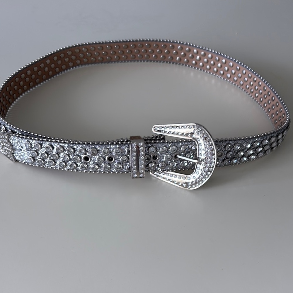 Silver Studded Women's Belt